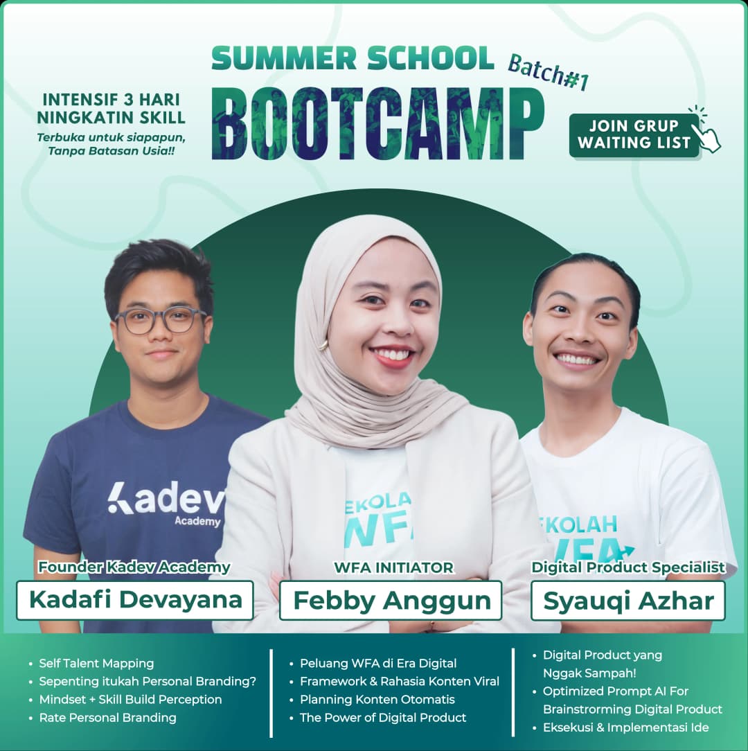Summer School Bootcamp Sekolah WFA Online Class Batch 1